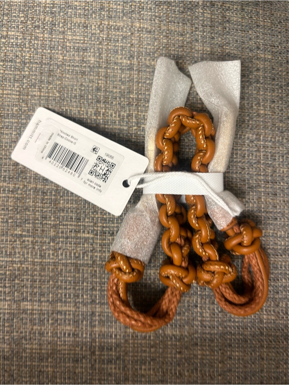 Hammitt knotted Braided Chain Leather Bracelet - Tan strap